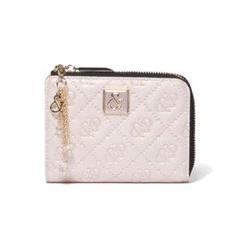 Pinky & Diane PDLWFDS3 Bi-Fold Wallet, Synthetic Leather, Embossed Logo Brooch, Pearl White, pearl white