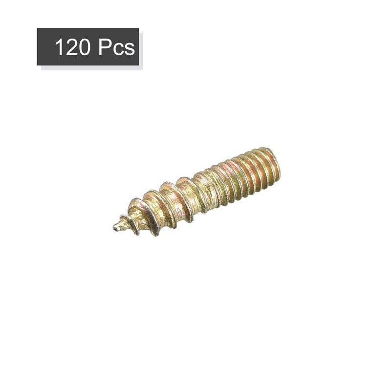 uxcell M4x16mm Hanger Bolts, 120pcs Double Ended Thread Dowel Screws