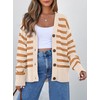 EVALESS Womens Striped Christmas Cardigan Sweaters Trendy 2024 Fall Winter