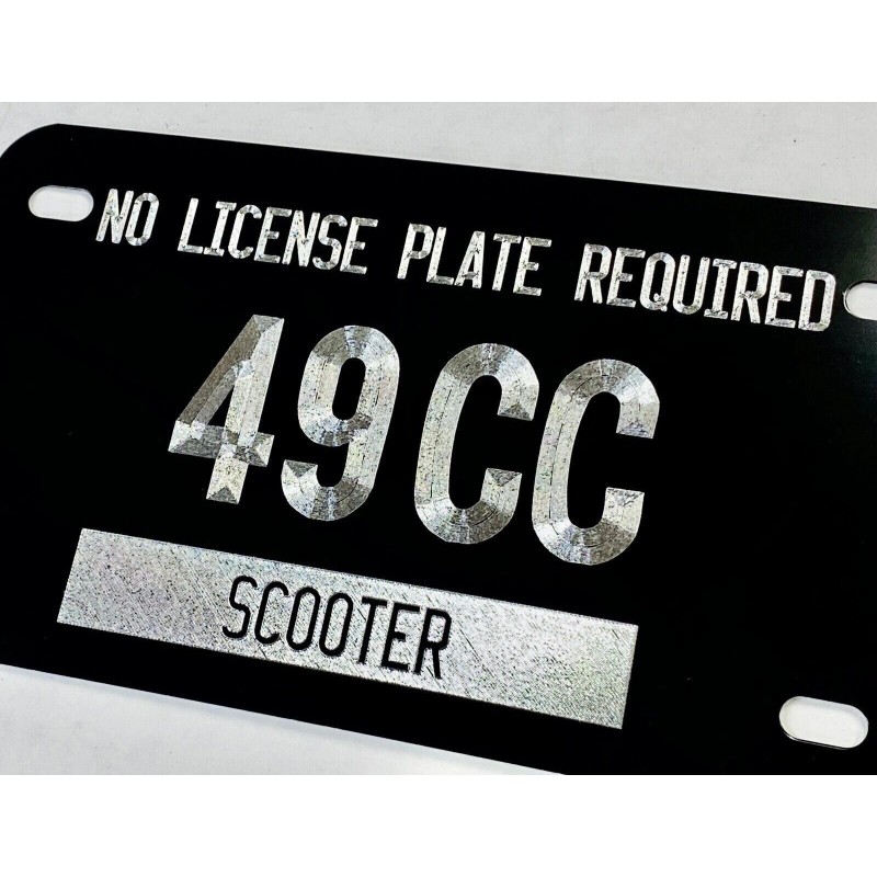 Scooter Tag No License Plate Required 49cc 49 CC Diamond