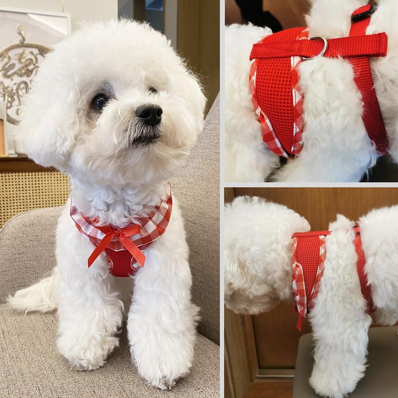 SuperBuddy Upgraded Soft Mesh Dog Harness, Super Breathable Lightweight Pet