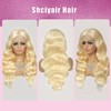 Shciyair 613 Lace Front Wig Human Hair Blonde Wig Human