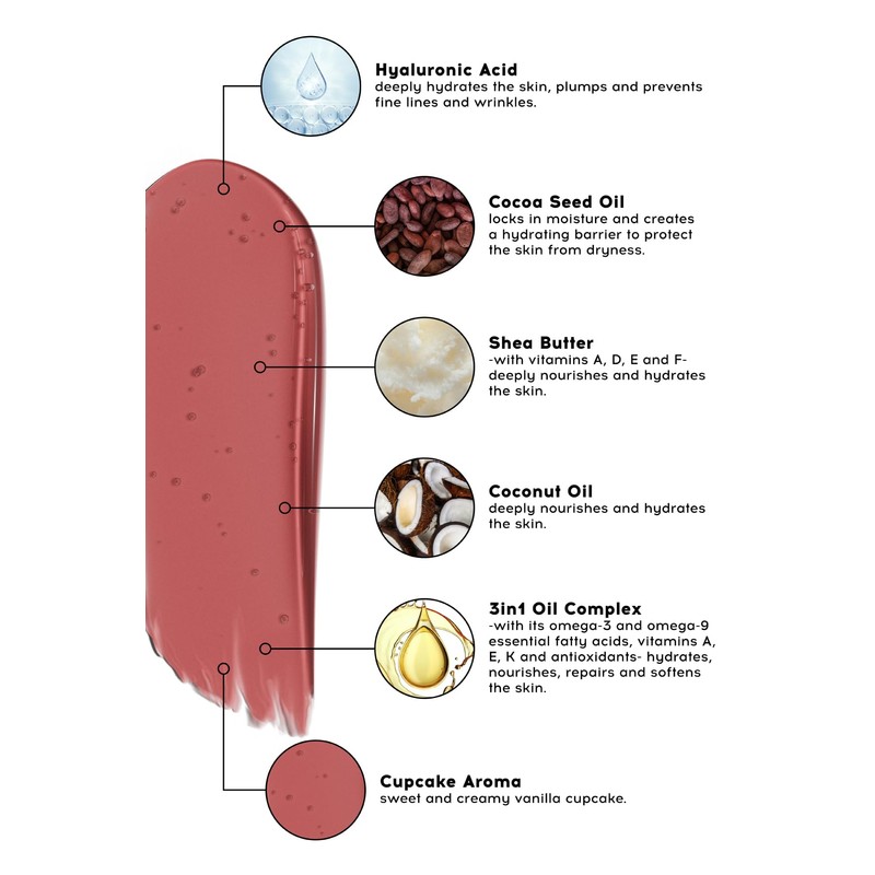 Cream Co. 3in1 Lip Balm - 407 Cupcake