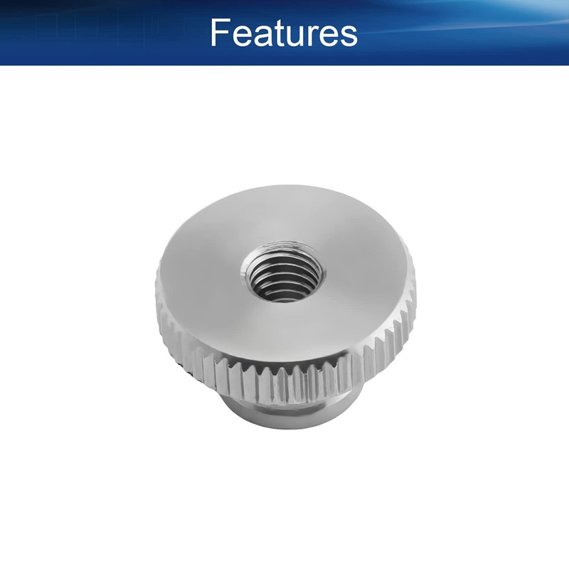 Yinpecly M6 304 Stainless Steel Knurled Thumb Nuts Round Knobs