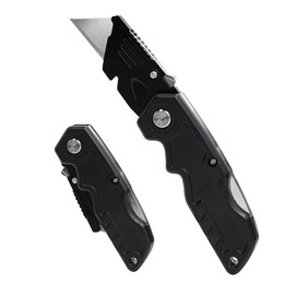 Magpie Utility Knife, Set of 2 Premium Folding Knife, Easily Retractable Box Cutter, Quick Change Blade, Lightweight and Durable