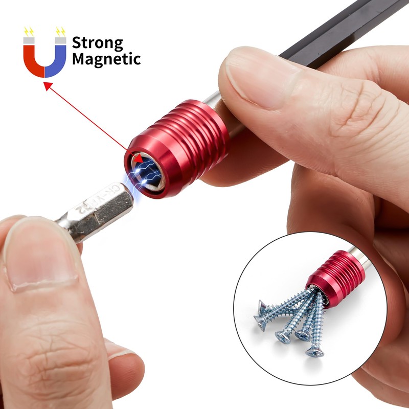 OAOJUBR Drill Bit Extension, 1/4 Magnetic Extension Set, High-Precision with