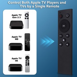 Terloogee Universal Remote for Apple TV/Apple TV 4K/Gen 1 2 3 4/HD, A1156 A1427 A1469 A1378 with Power and Volume Control(No Voice Button)