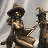 Copper Plated Witch Resin Crafts Home Decor Witch Wizard Resin