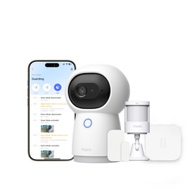 Aqara Home Security System Kit Y100-4 Piece Wireless Home Alarm with 2K Camera Hub G3, 3 Smart Sensors, HomeGuardian, Local Automation & 24/7 Alerts, Supports HomeKit, Google Home, Alexa