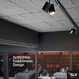 SLV 143430 BIMA II luminaire head, black, 2xGU10, max. 50W, incl. 1P.-adapter, Aluminium, black, , ,