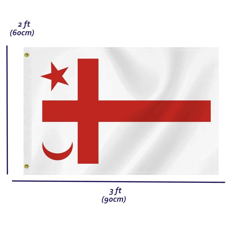 2×3 FT Mi'Kmaq Flag,Medium 60×90 CM 100D Native First Nation
