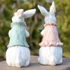 Hodao Easter Bunny Decorations Spring Home Decor Bunny Figurines Gifts(Easter