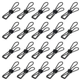 sourcing map 100 Pieces Metal Wire Hollow Out Clips 32mm Cute Mini Binder Paper Clip Black for Clothes Bill Paper Office Supplies