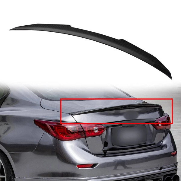 Unbranded Fits For Infiniti Q50 2014-2023 Rear Trunk Spoiler Wing