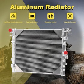 Aluminum Radiator Radiators Compatible with 2007 2008 2009 2010 2011 2012 2013 2014 2015 2016 2017 2018 Jeep Wrangler JK 3.6L 3.8L V6 Radiator
