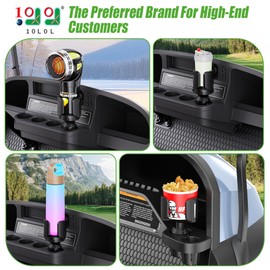 10L0L Universal Golf Cart Heater Propane Cup Holder - Rotating Adjustable Cup Holder for Portable Propane Heater & Drink Tumbler Holder for Yamaha EZGO Club Car