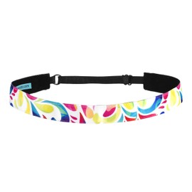 Mavi Bandz Adjustable Non-Slip Fitness Headbands - Spring Floral Watercolor