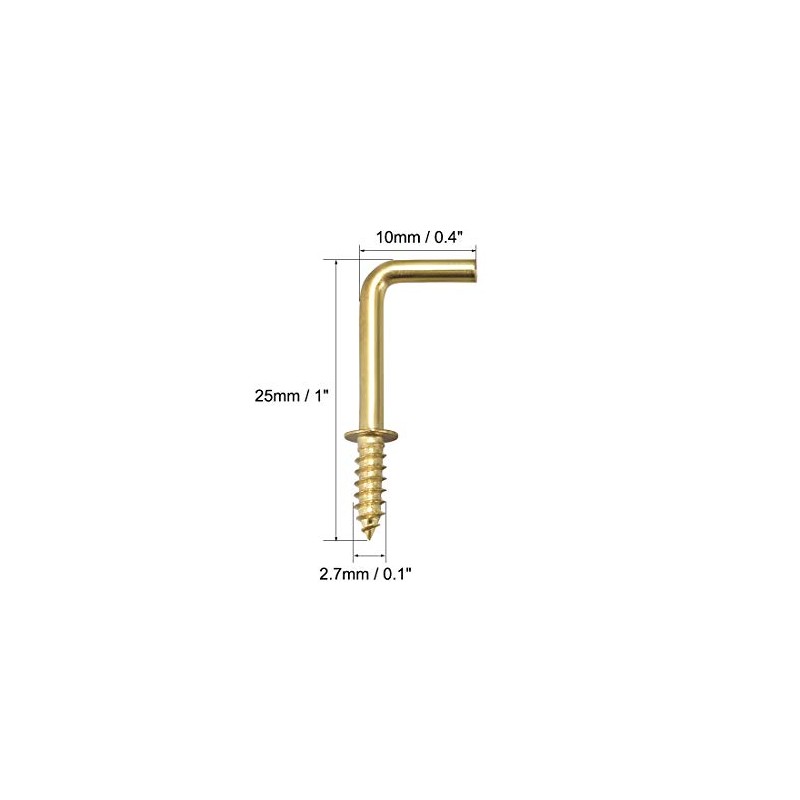 sourcing map Screw Hooks Ceiling Hooks Self-Tapping Screw-In Hooks with