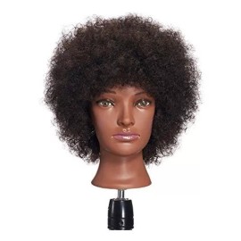 Hairginkgo Maniqui Cabeza Cabello Natural Negro 25.4 Cm Hairginkgo