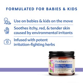 Motherlove Baby Hand & Knee Balm (1 oz) Herbal Ointment for Crawling Babies—USDA Certified Organic & Cruelty Free