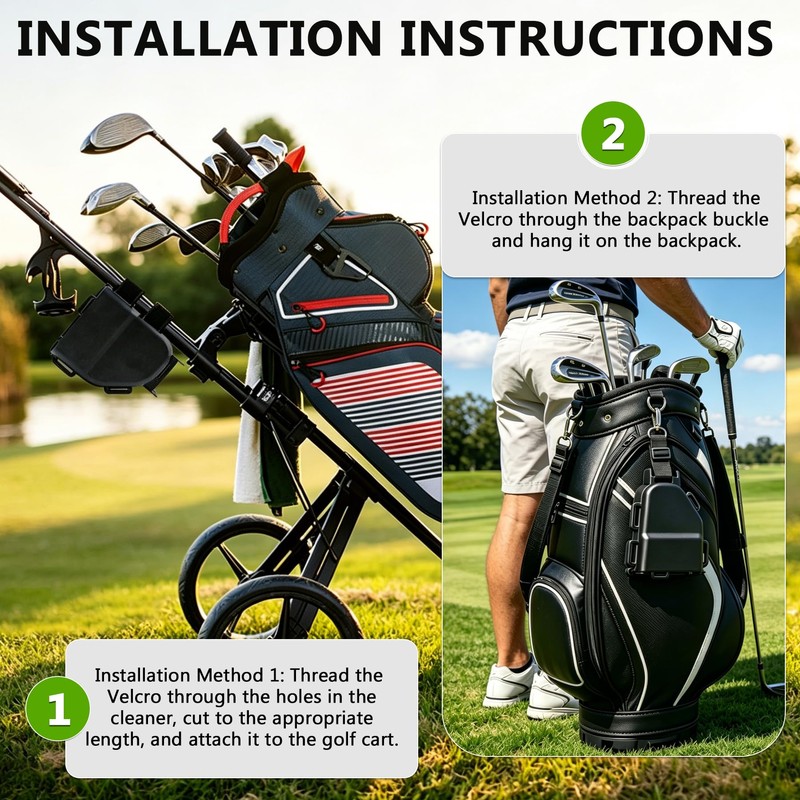 Ruppence Golf Ball Washer Club Head Cleaner Kit, 2-in-1 Portable