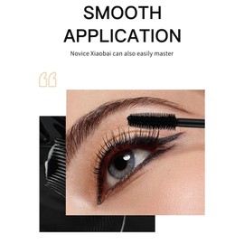 2PC 3DSchwarze Wimperntusche für Länge und Volumen, Schwarze Wimperntusche, Stereoscopic Fibrous Eye Black Mascara, Schwarz, Definierend, Verlängernd, Volumengebend, Langanhaltend, Sanft und Natürlich