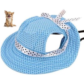 VALUE TRUST Dog Hat, Pet, Dog Hat, Heatstroke Prevention, Sunstroke, With Ear Holes (M, Blue)