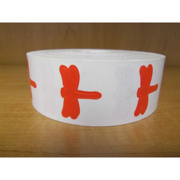 Perforated Dragonfly Tanning Stickers, Roll of 1000