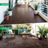 Idzo Interlocking Deck Tiles 9.6 SQFT - 10PCS Waterproof Acacia