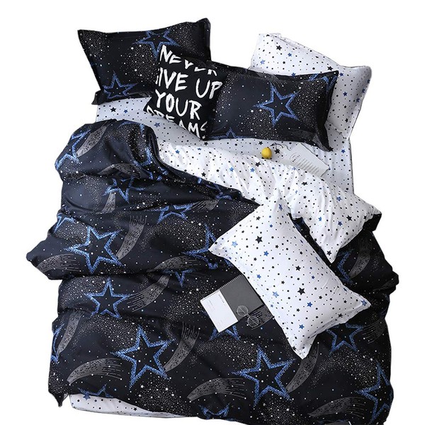 JQWUPUP Kids Duvet Cover Set Twin, 3Pcs Bedding Set (1