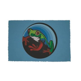 U24 Glass Cleaning Cloth for Glasses Frog Motif No. 22 Flag Microfibre Cloth