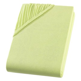 Visaggio Classic Fitted Sheet, 100% Cotton Jersey Fitted Sheet, Bed Sheet, Choice of Colours, 90 x 200 cm - 100 x 200 cm