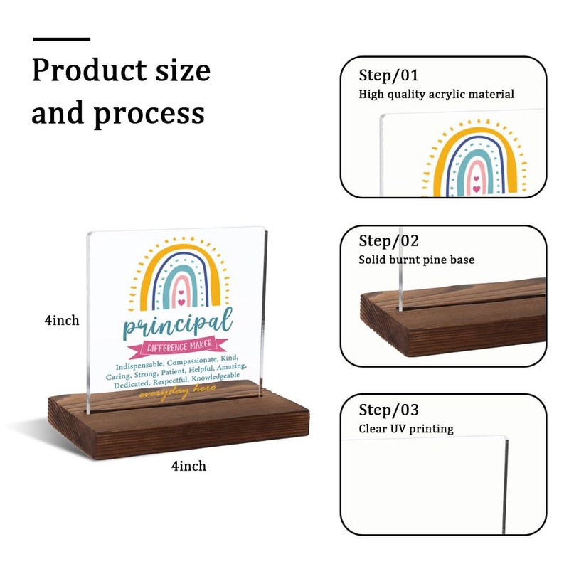 Principal Appreciation Gift, Inspirational Difference Maker Gift for Principal, Thank