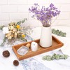 Geytetqi 4 Pack 12" x 5" Acacia Wooden Vanity Tray,