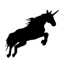 Newclew Heraldry Emblem Unicorn Black or White Sticker Vinyl Notebook Car Laptop Art Bumper Sticker Decal