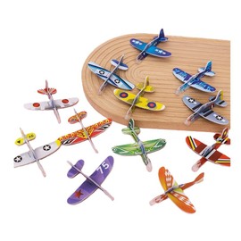 Hard Foam Aviation Aircraft Bulk - 12-Piece 4" STEM Flying Toys, Durable Airplane Models for Kids' Physics Learning, School Party Supplies & Educational Rewards