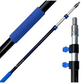 EVERSPROUT 6.5-to-18 Foot Telescopic Extension Pole (25 Ft Reach) | Lightweight Sturdy Aluminum | Easy Flip-Tab Lock Mechanism | Twist-On Metal Tip works for Squeegee, Duster, Paint Roller (pole only)