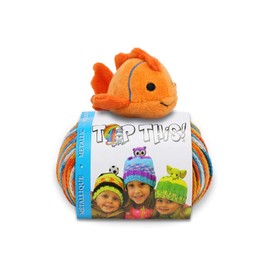 DMC Top This Knitting & Crochet Yarn Kit, with Goldfish Plush Toy