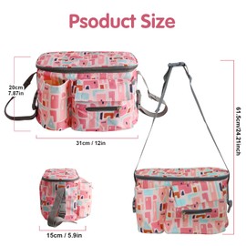 Aohcae Baby Stroller Organizers,Stroller Caddy with 3 Cup Holder, Stroller Accessories with Adjustable Shoulder Strap and Non Slip Velcro, for Carrying Water Glasses, Cell Phones, Toys and Snacks