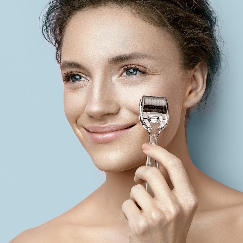 Derma Roller 0.30mm Titanium 192 Micro Needles Face Beard Dermal