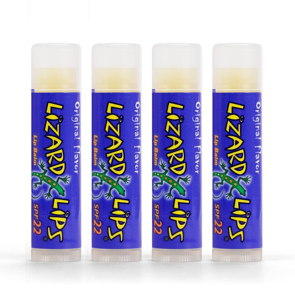 Lizard Lips SPF 22 Lip Balm - Original Vanilla 4 Pack (4)