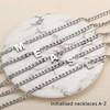 HSWYFCJY Men's Necklace with Letters A-Z Silver Gold Stainless Steel