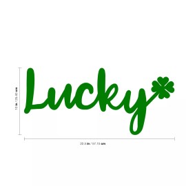 Unbranded Lucky Clover Vinyl Wall Art Decal - 10'' x 22.5'' Modern St. Patrick's Day Decor