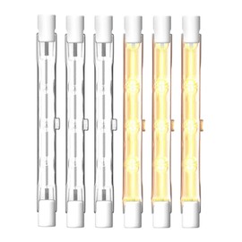 KINGYEENUO Pack of 6 230 W R7s 118 mm Halogen Bulb, R7S Linear Halogen Floodlight, Warm White, 2700 K, 2100 lm, 230 V, J118 Double Ended Safety Bulb, 118 mm Length, Dimmable