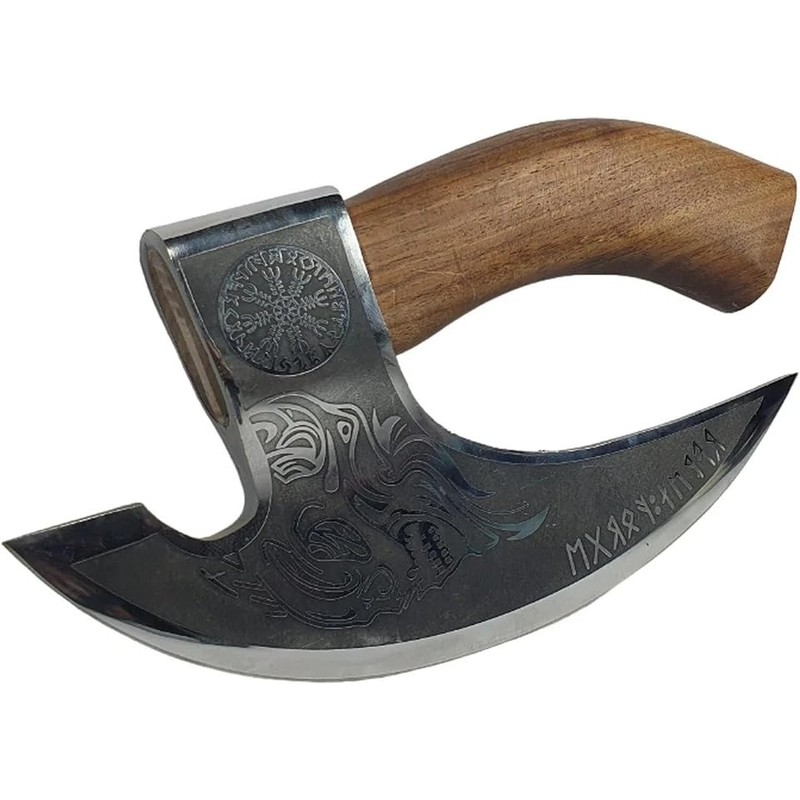 Viking Pizza Axe with Leather Sheath, Vikings Butcher Axes, Viking