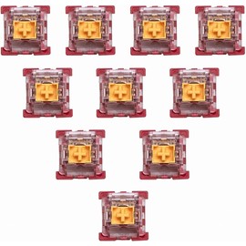 GK GAMAKAY Silent Linear Mechanical Keyboard Switch, 70Pcs/Pack GamaKay Phoenix Switch 3 Pin Pre-lubed Switches for DIY Mechanical Gaming Keyboard (Phoenix Switch-70Pcs)
