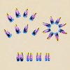 Summer Press on Nails Long Coffin Fake Nails Gradient Glue