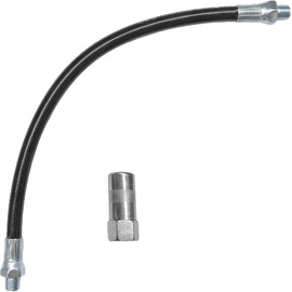 JoJoiasTop 12 Inch Grease Gun Hose,4500 PSI,Flexible Extension Hose for 1/8" NPT Threads Grease Gun Fittings(1-Pack)