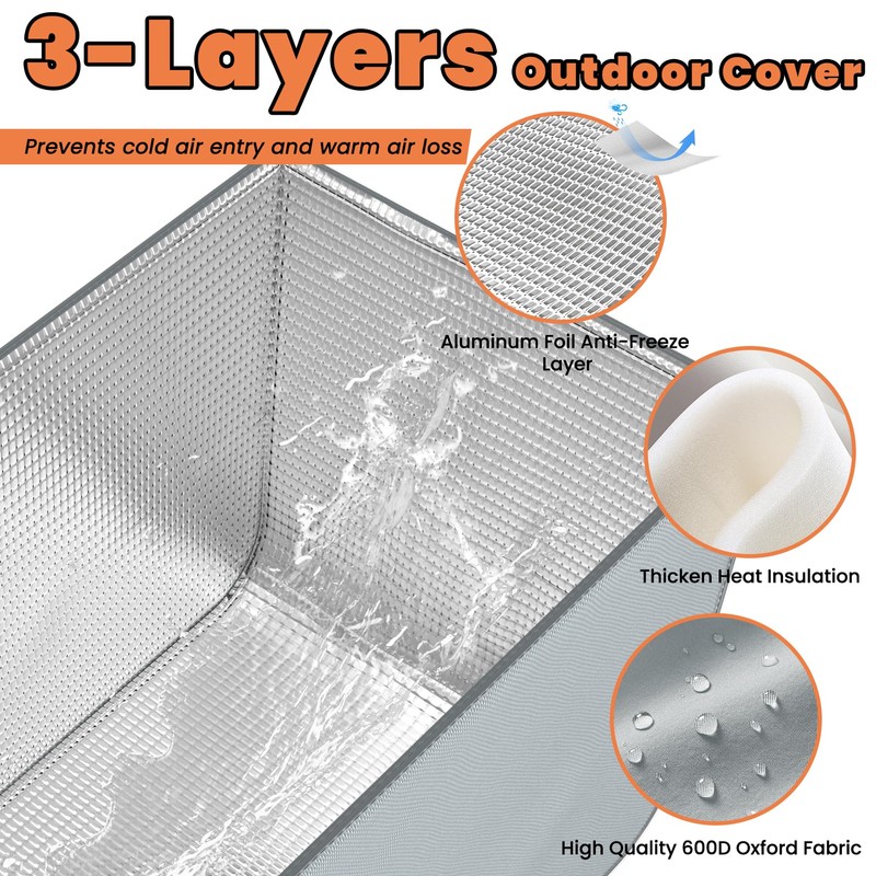 GCGOODS U-Shaped Air Conditioner Cover Set, Outdoor Air Conditioner Cover