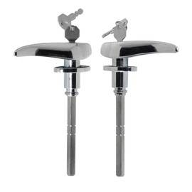 WFLNHB Outside Locking Door Handles Silver Steel Replacement for 1933 1934 Model 40 Base 1932 Model 18 3-Window Coupe